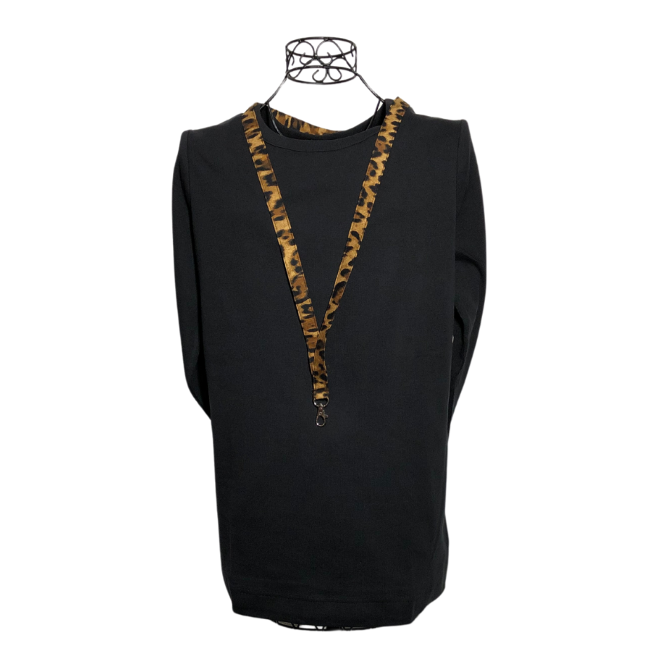 animal print lanyard on a mannequin