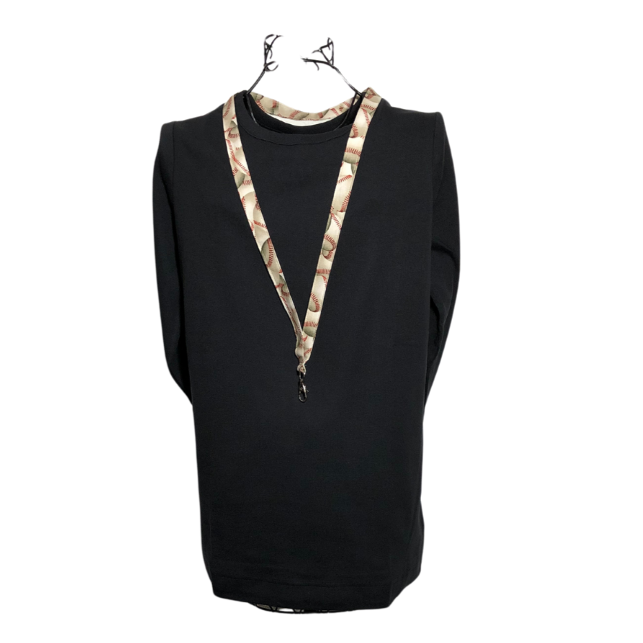 baseball lanyard on a mannequin