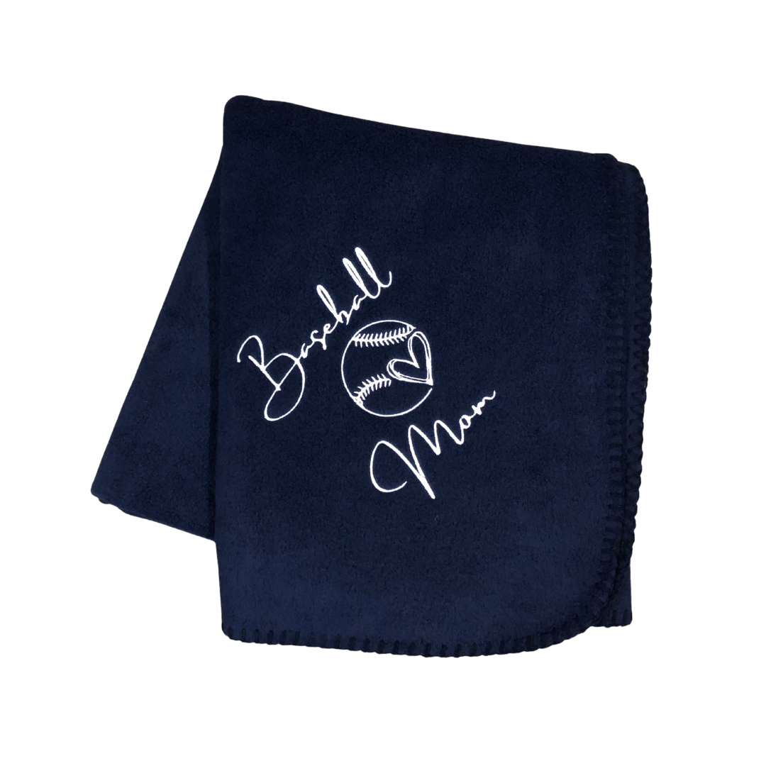 Baseball Mom Blanket, Choice of Colors