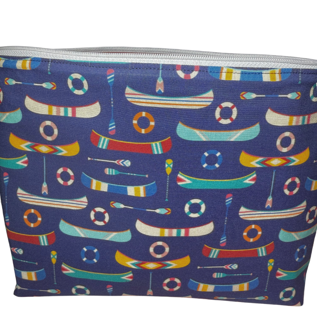 large canoe themed makeup bag