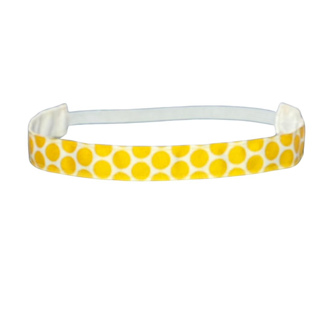 yellow polka dot headband