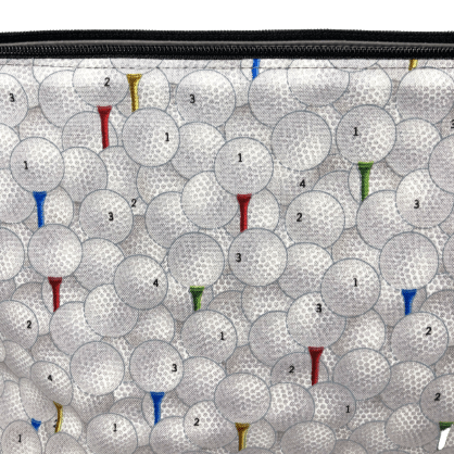 White and Gray Golf Cosmetic Bags