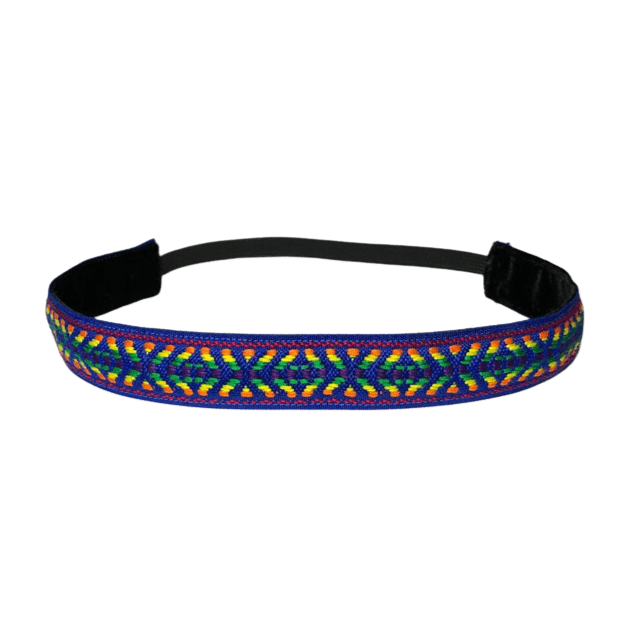embroidered rainbow headband noslip