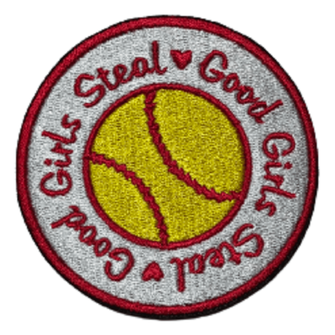 good girls steal softball iron on patch