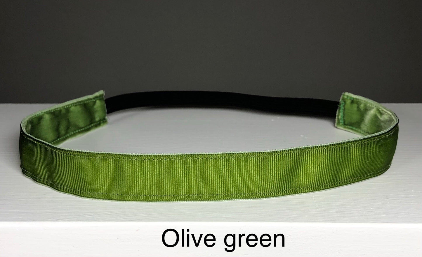 olive green headband