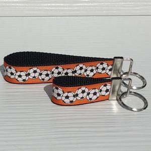 orange soccer keychain set
