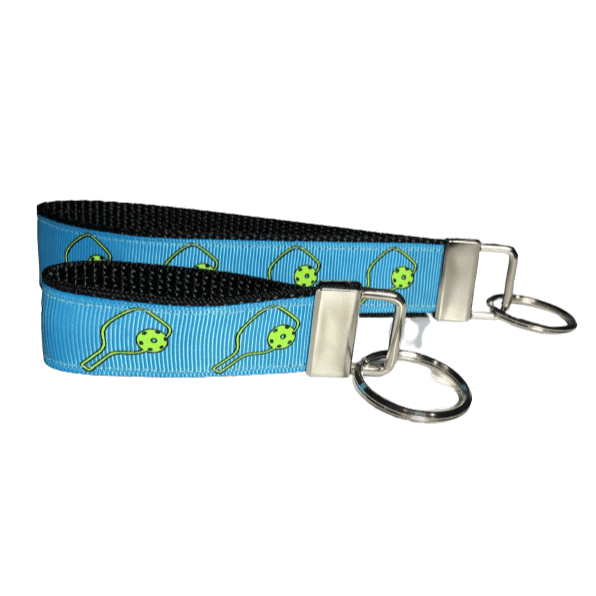 teal pickleball keychains