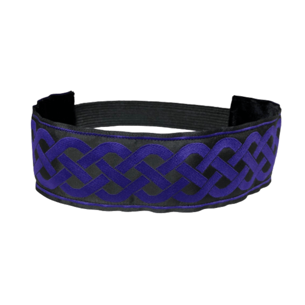 wide purple and black celtic knot headband