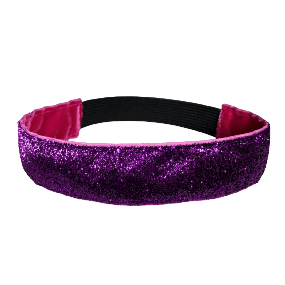 wide magenta glitter headband