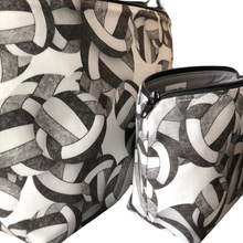 Load image into Gallery viewer, Black and Gray Volleyball Makeup Bags
