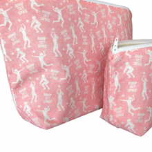 Load image into Gallery viewer, Pink Volleyball Makeup Bags
