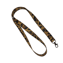 Load image into Gallery viewer, brown and black animal print lanyard
