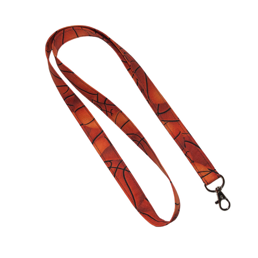 orange basketball lanyard