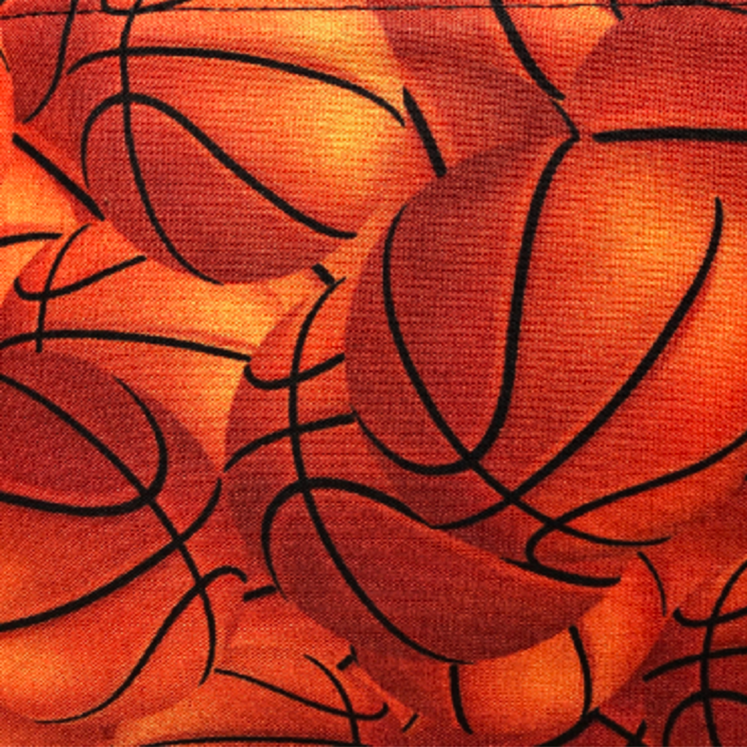 orange basketball fabric