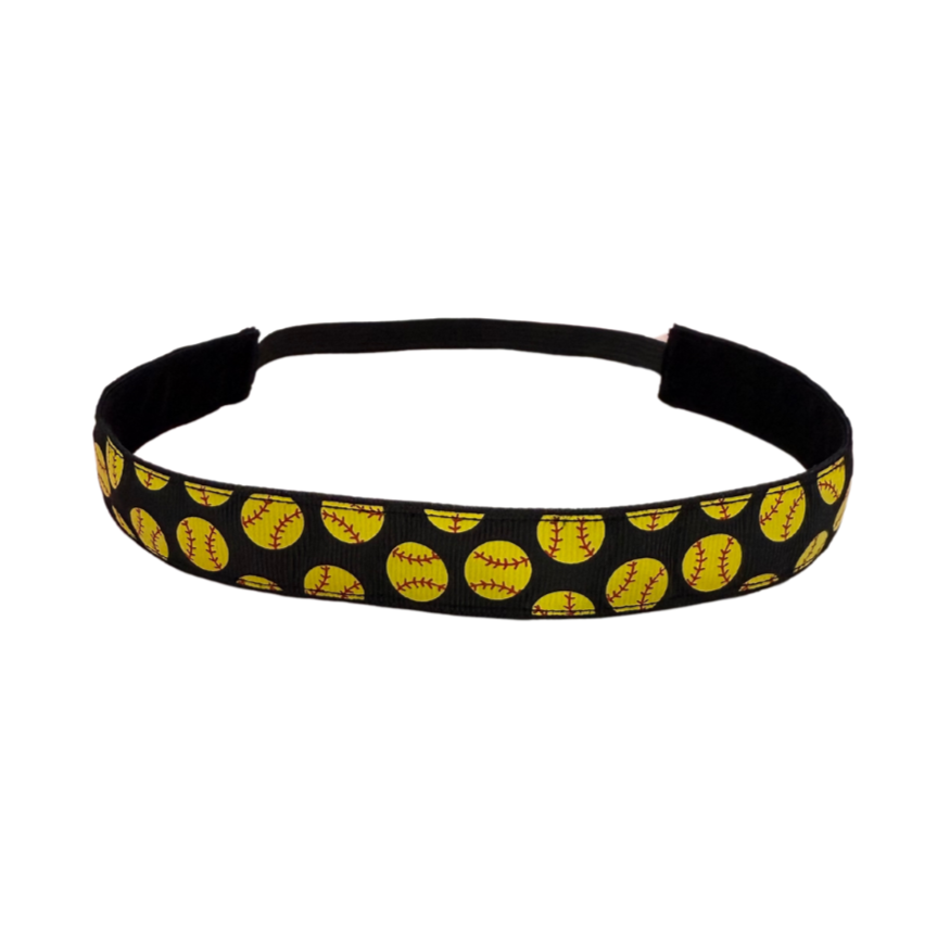 black softball headband