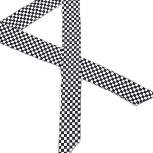 black and white checkerboard cooling neck tie