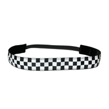 Load image into Gallery viewer, black and white checkerboard headband
