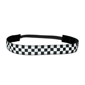 Black and White Checkerboard Headband