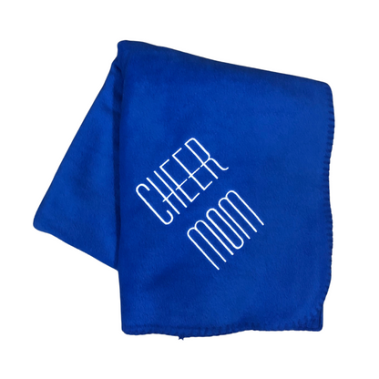 royal blue cheer mom blanket