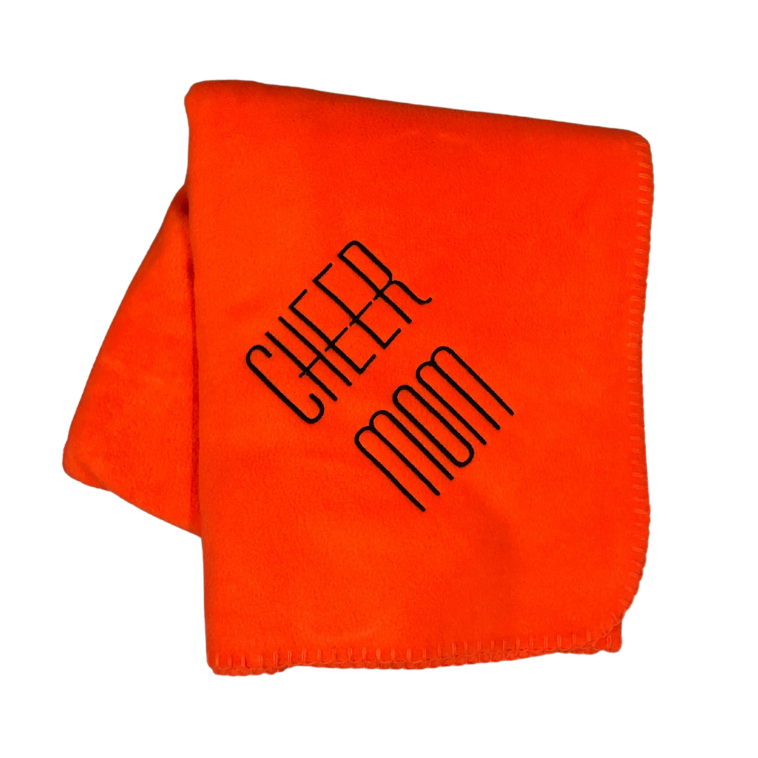 orange cheer mom blanket