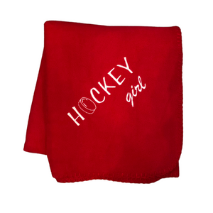 red hockey girl blanket