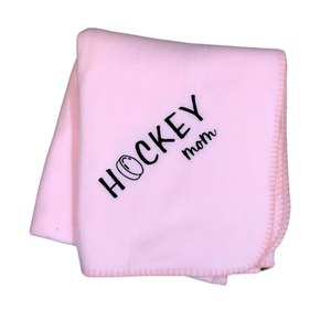 pink hockey mom blanket