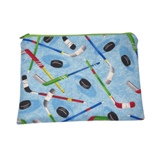 Load image into Gallery viewer, blue hockey pencil pouch
