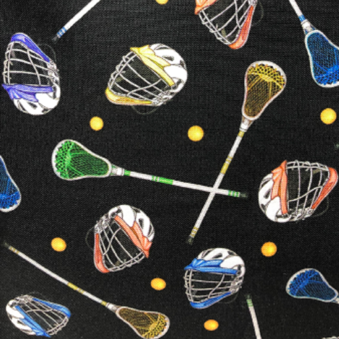 black lacrosse fabric