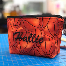 Load image into Gallery viewer, Basketball Personalized Makeup Bags, Basketball Team Gifts
