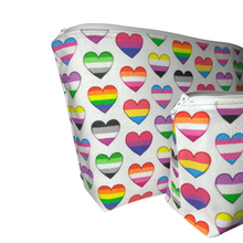 Load image into Gallery viewer, side of pride makeup bags with squared out bottom
