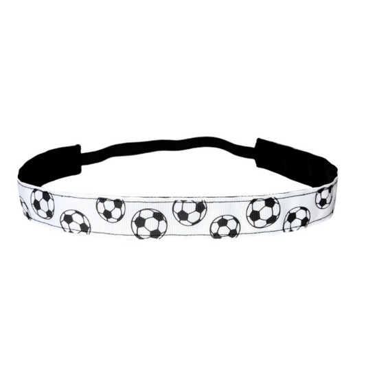 soccer headband with individual soccer balls