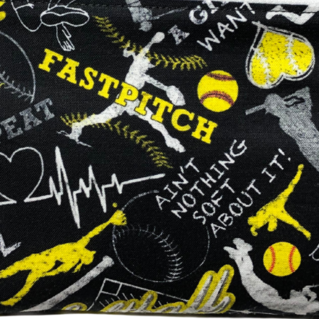 black softball fabric