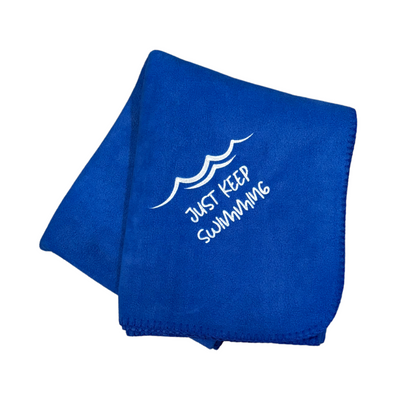 royal blue swimming blanket