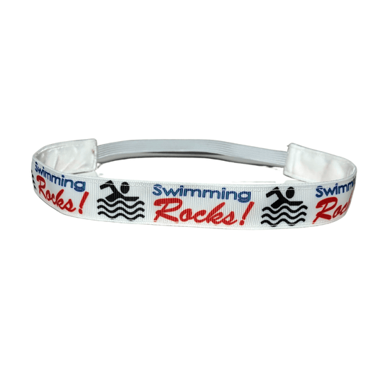 white swimming rocks headband