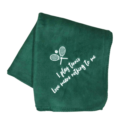 funny tennis blanket green