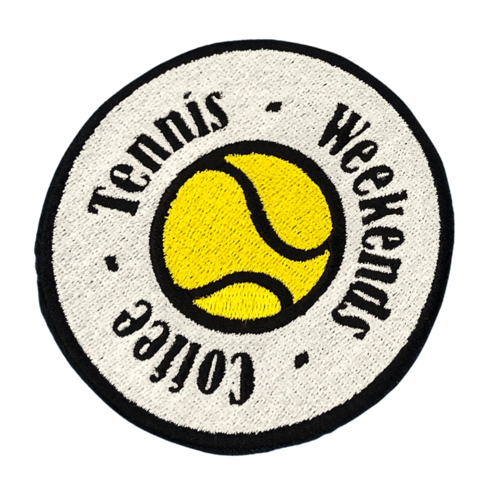 weekends coffee tennis patch ironon