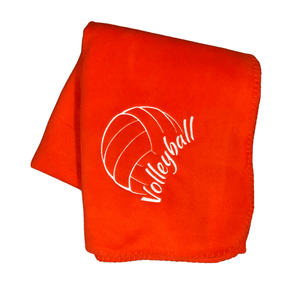 volleyball girl blanket in orange