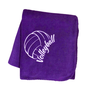 purple fleece blanket for volleyball girl