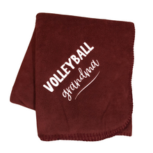 Load image into Gallery viewer, maroon fleece blanket for volleyball grandma
