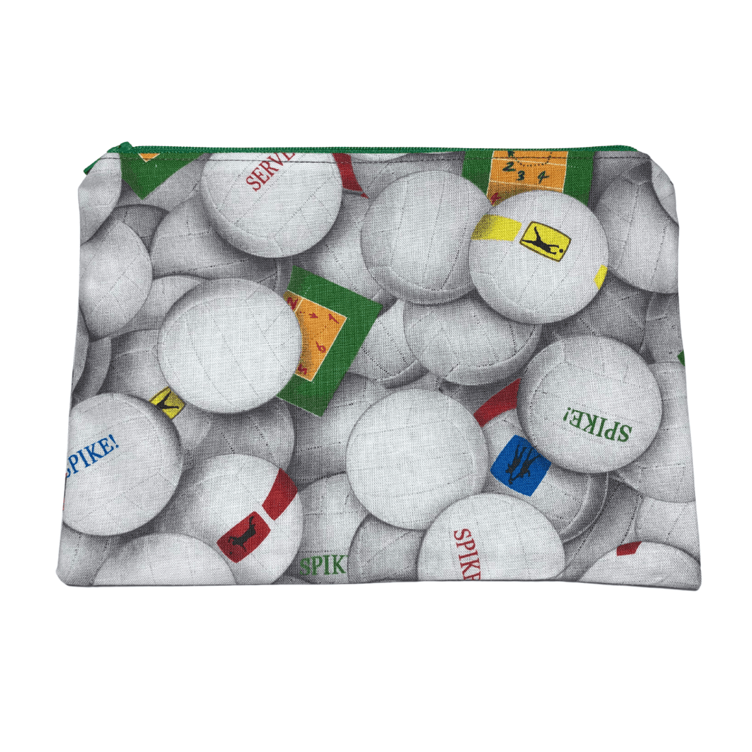 colorful volleyball pencil pouch