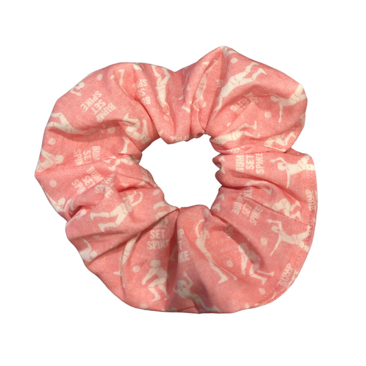 pink volleyball scrunchie