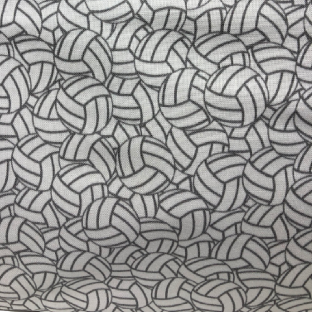 white volleyball fabric