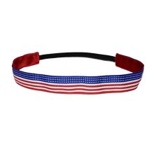 Load image into Gallery viewer, red white and blue flag headband

