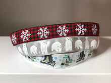 Load image into Gallery viewer, holiday headbands with snowflakes, polar bears, and ice skates
