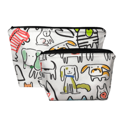 cartoon dog makeup bag set