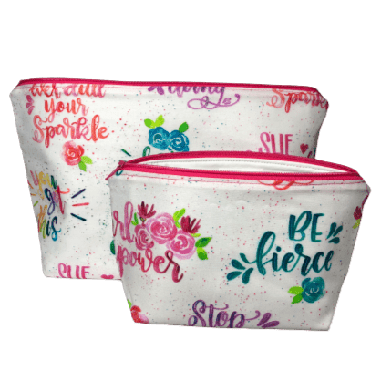 girl power makeup bag set