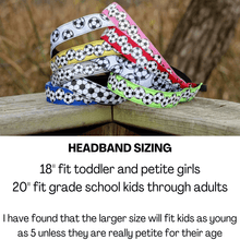 Load image into Gallery viewer, Glitter Basketball Headbands for Women, Choice of Color &amp; Size
