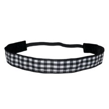 Load image into Gallery viewer, Black and White Plaid Headband
