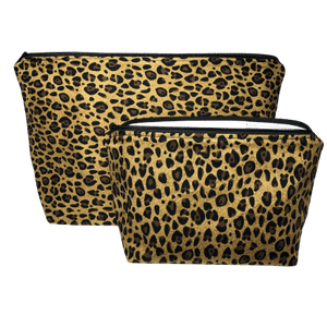 cheetah makeup bag set 