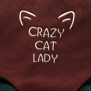 maroon crazy cat lady blanket